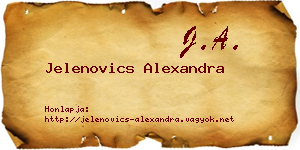 Jelenovics Alexandra névjegykártya